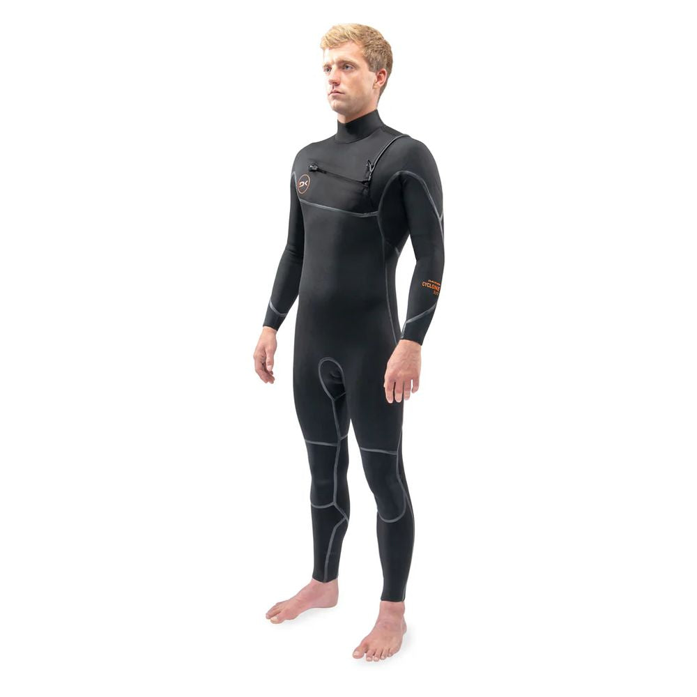Dakine Mens Cyclone Chest Zip Full 5/4mm Wetsuit (Black)