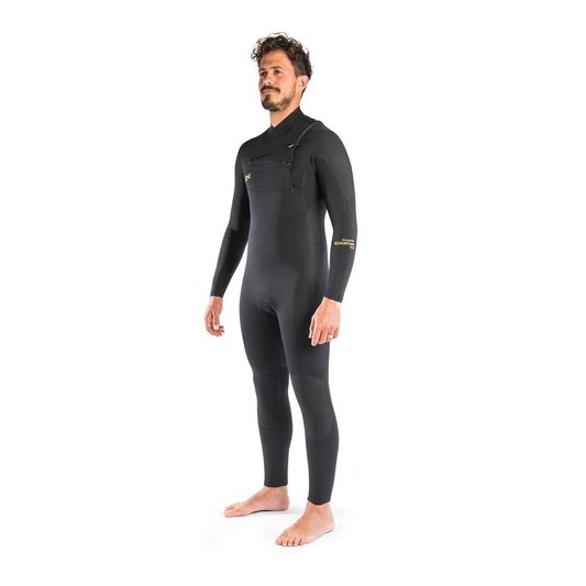 Dakine Mens Quantum Chest Zip Full GBS 4/3mm Wetsuit (Black/Yellow)