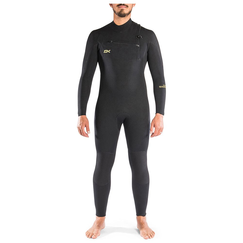 Dakine Mens Quantum Chest Zip Full GBS 4/3mm Wetsuit (Black/Yellow)