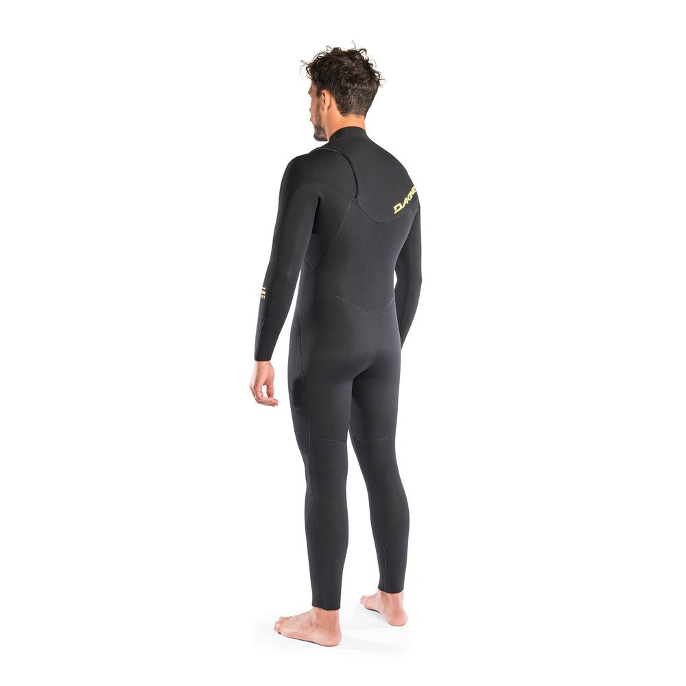 Dakine Mens Quantum Chest Zip Full GBS 4/3mm Wetsuit (Black/Yellow)