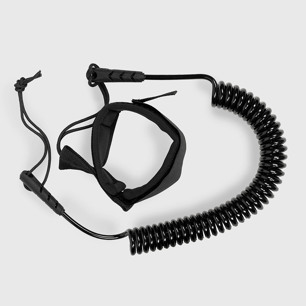 Coiled SUP Leash (Schwarz)