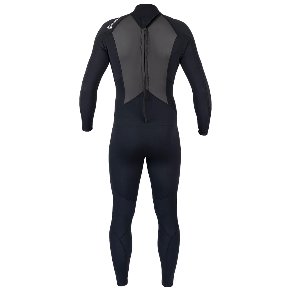 Mens 3/2 Back Zip Surf Wetsuit (Black)
