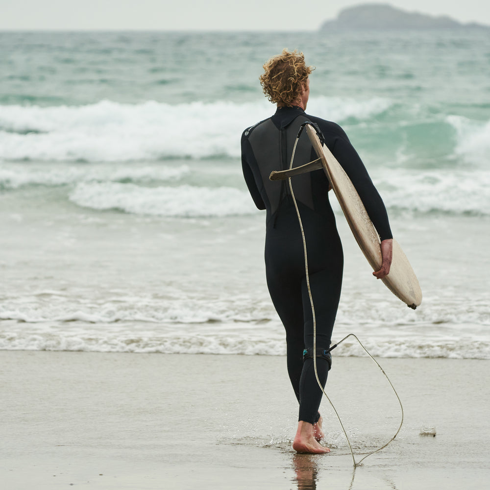 Mens 3/2 Back Zip Surf Wetsuit (Black)