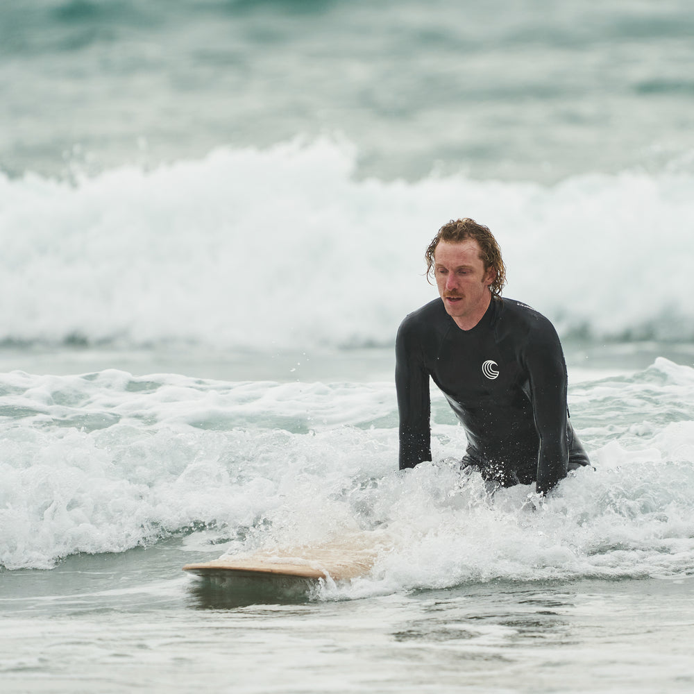 Mens 3/2 Back Zip Surf Wetsuit (Black)