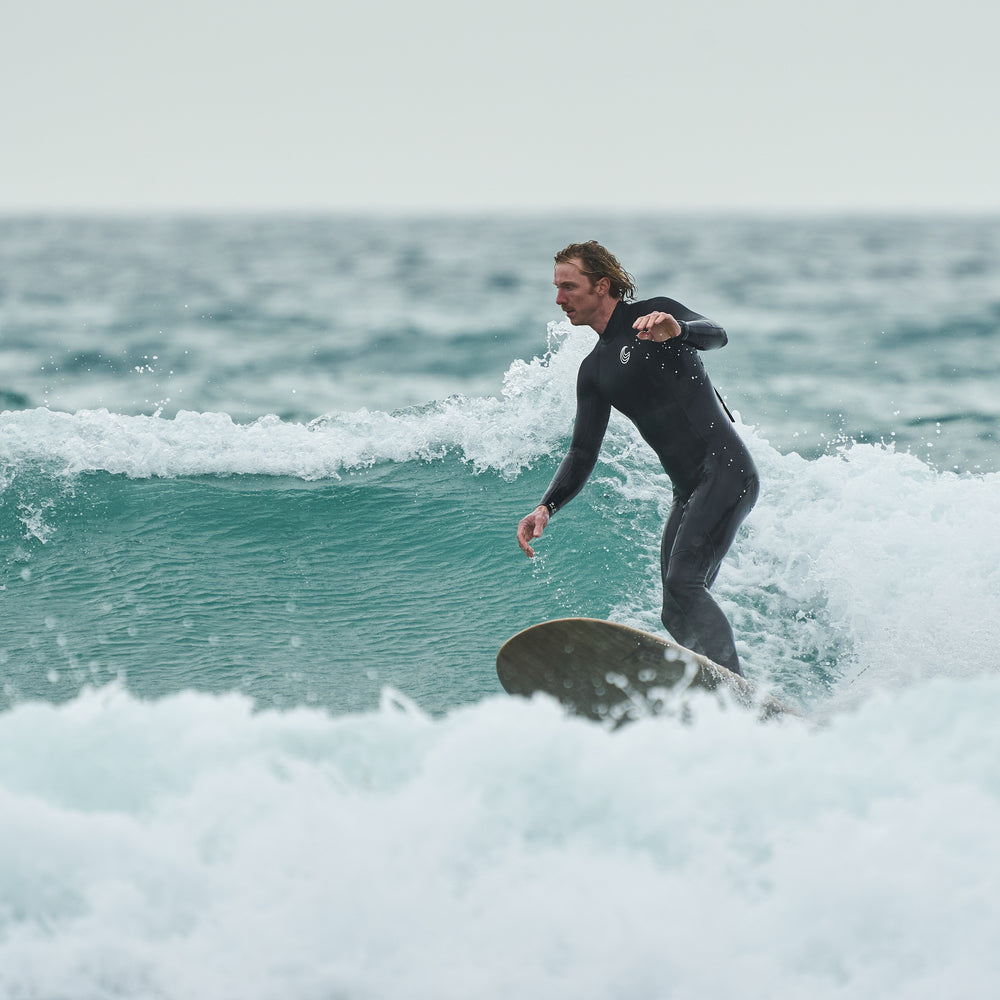 Mens 3/2 Back Zip Surf Wetsuit (Black)