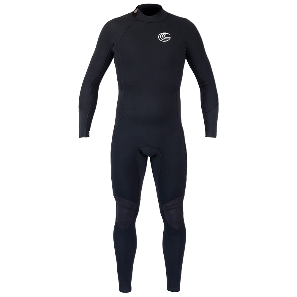 Mens 3/2 Back Zip Surf Wetsuit (Black)
