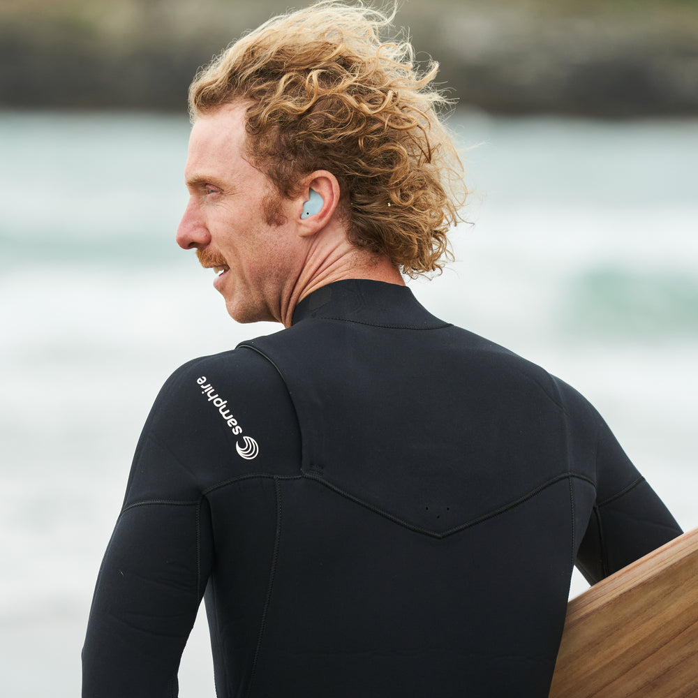 Mens Premium 4/3 Chest Zip Surf Wetsuit (Black)