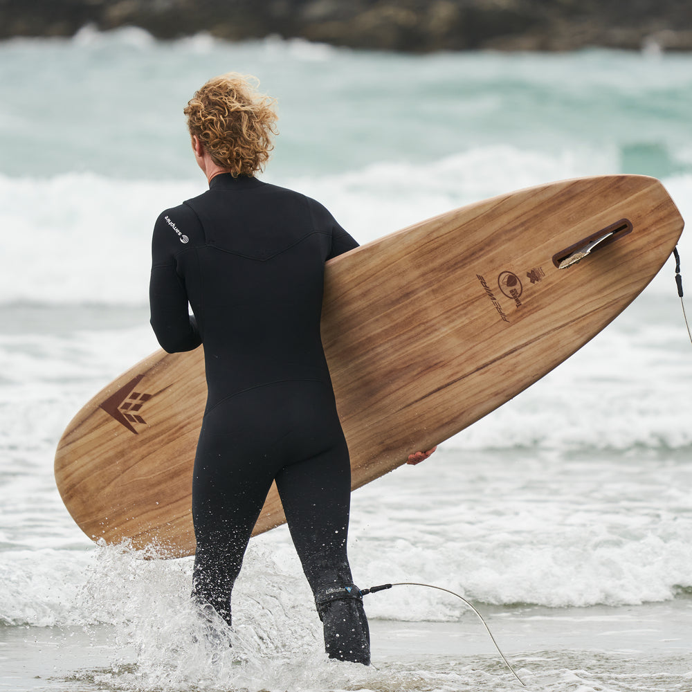 Mens Premium 4/3 Chest Zip Surf Wetsuit (Black)