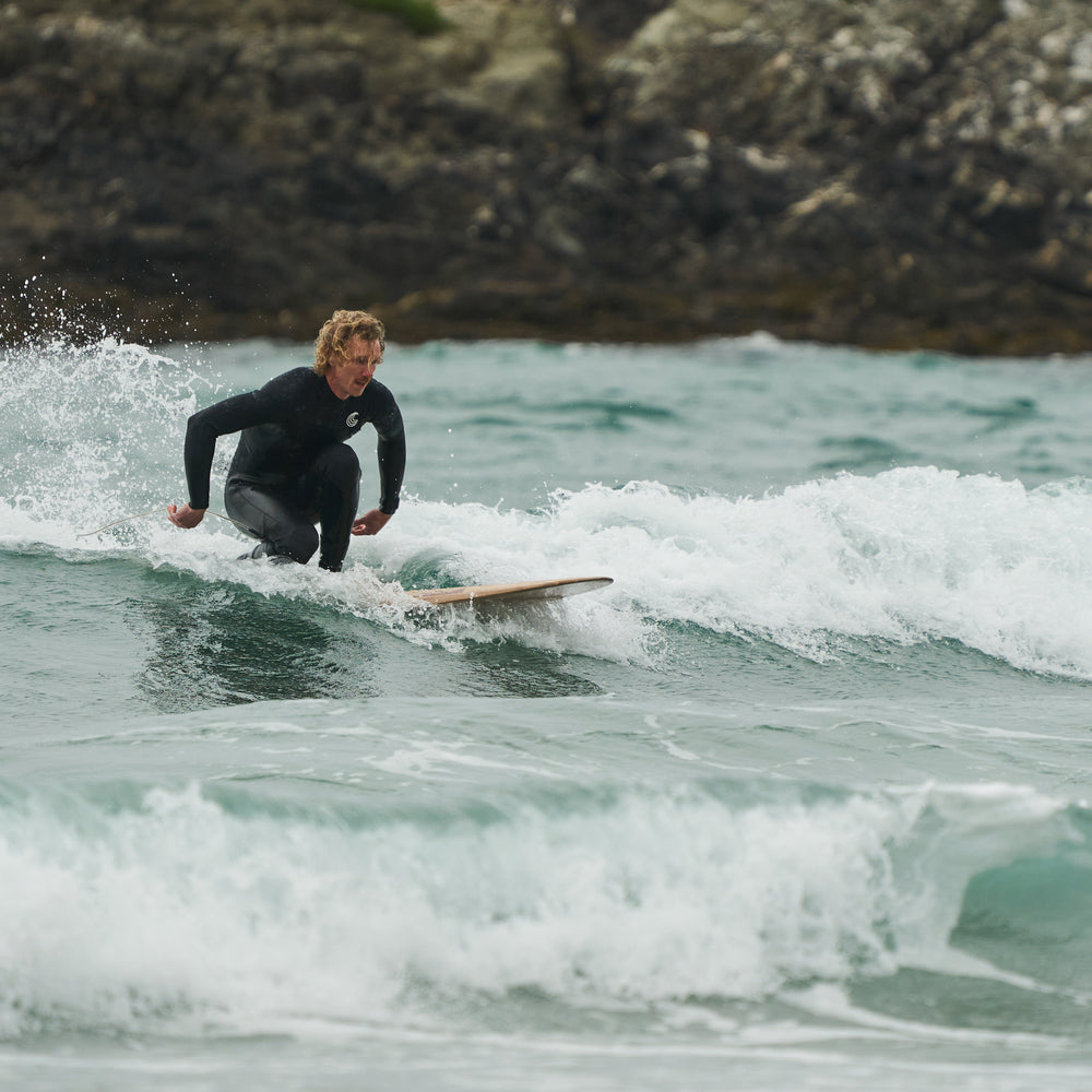 Mens Premium 4/3 Chest Zip Surf Wetsuit (Black)