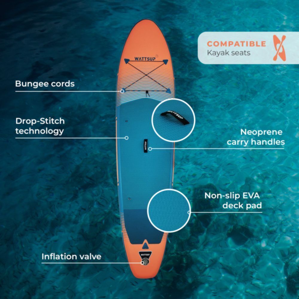 First 11 11 Paddleboard (Blue/Orange)