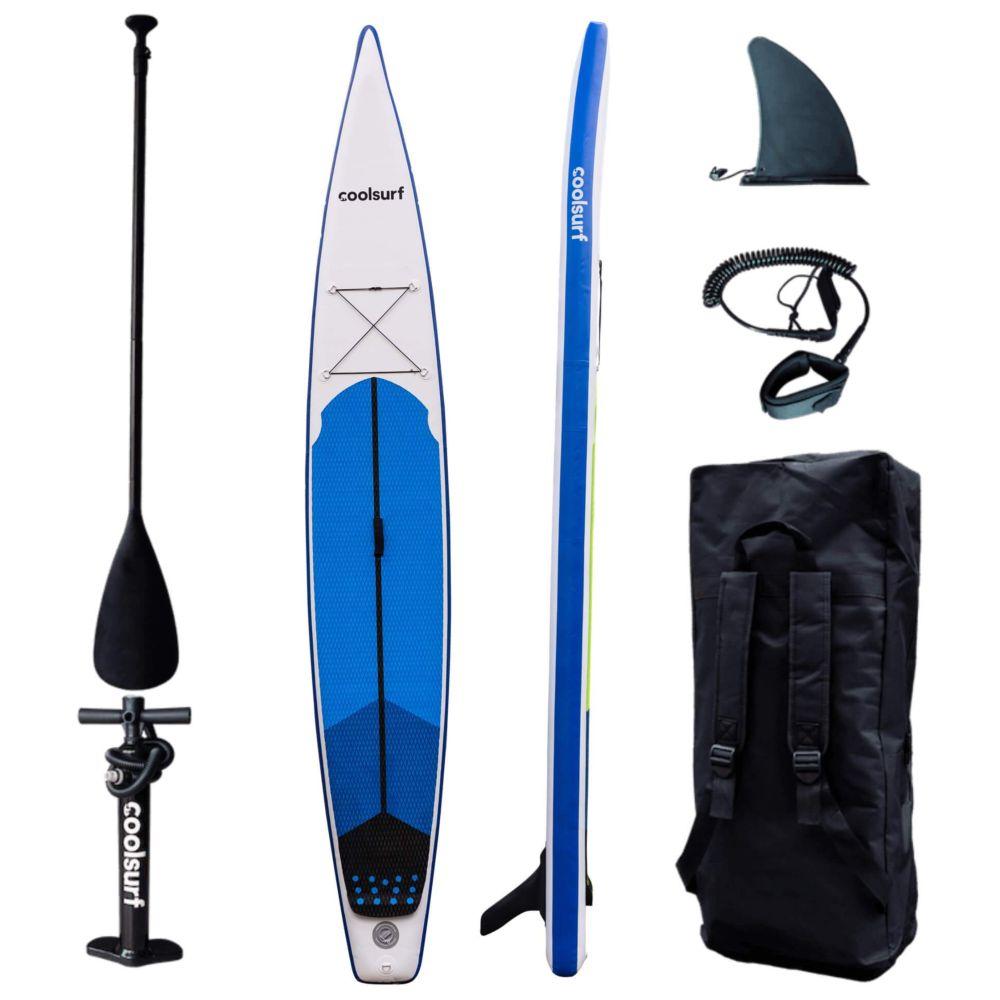CoolSurf - 14' Pro Touring Paddleboard (Blue/White/Black)