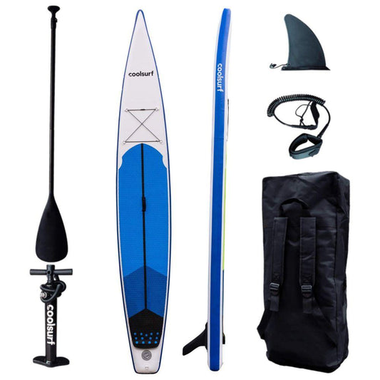 CoolSurf - 14' Pro Touring Paddleboard (Blue/White/Black)