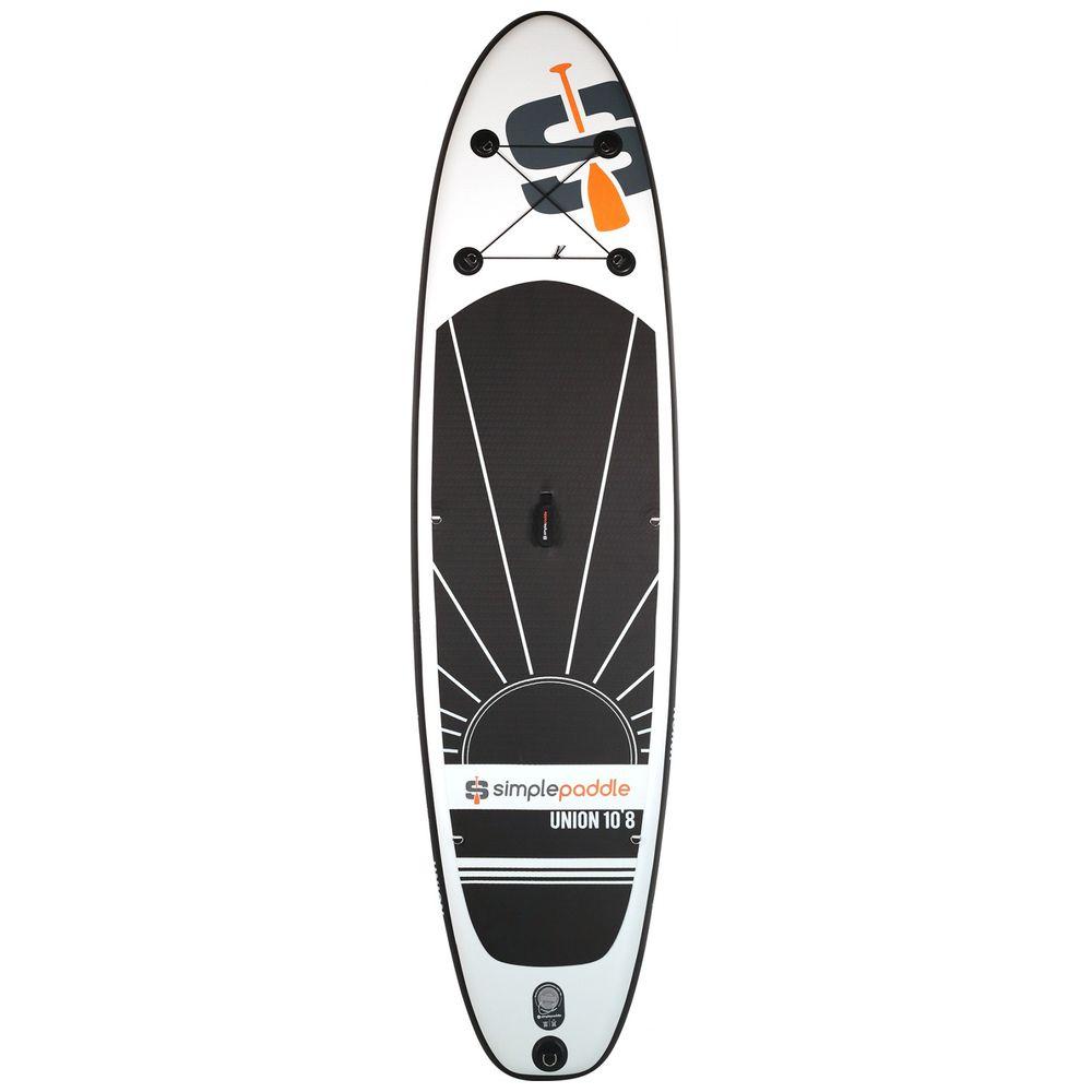 SUP Warehouse - Simple Paddle - Union 10'8" Inflatable SUP Package (Black/White)