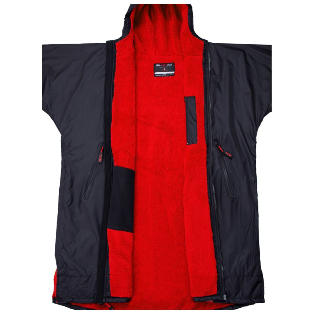 Kids Weatherproof Changing Robe (Black/Red)