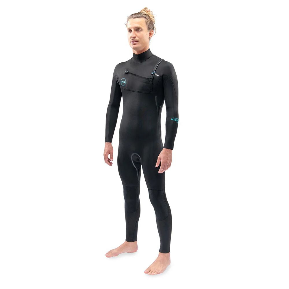 Dakine Mens Mission Chest Zip Full 5/4/3mm Wetsuit (Black)