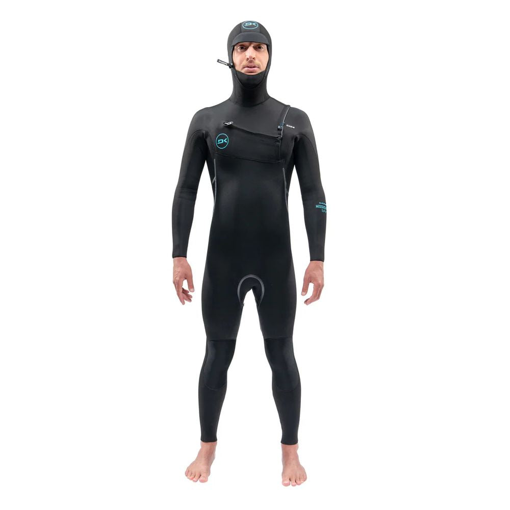 Dakine Mens Mission Chest Zip Full Hooded 5/4/3mm Wetsuit (Black)