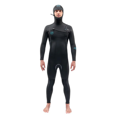 Dakine Mens Mission Chest Zip Full Hooded 5/4/3mm Wetsuit (Black)