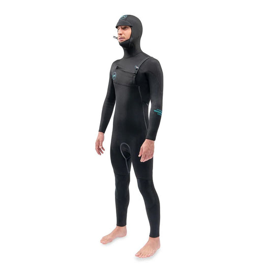 Dakine Mens Mission Chest Zip Full Hooded 5/4/3mm Wetsuit (Black)