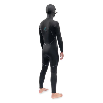 Dakine Mens Mission Chest Zip Full Hooded 5/4/3mm Wetsuit (Black)