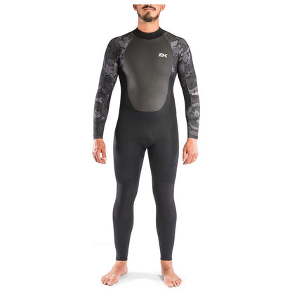 Dakine Mens Quantum Back Zip Fulll GBS 3/2mm Wetsuit (Black Camo/White)