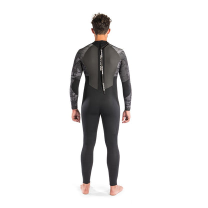 Dakine Mens Quantum Back Zip Fulll GBS 3/2mm Wetsuit (Black Camo/White)