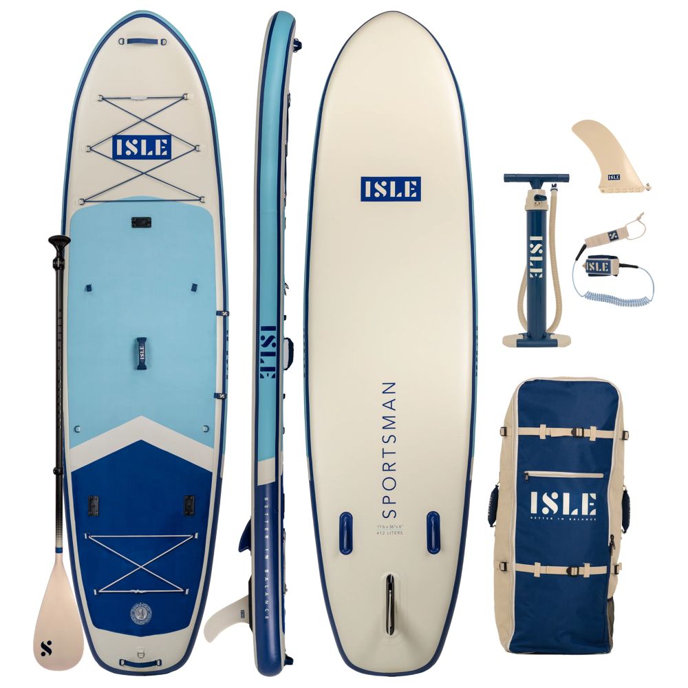 SUP Warehouse - ISLE - Sportsman Paddleboard (Aqua/Navy)