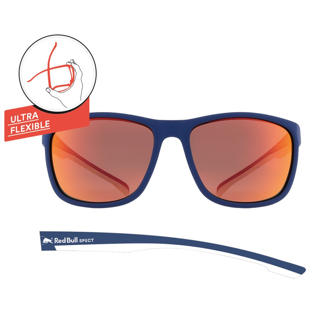 Red Bull SPECT Twist Polarised Sunglasses (Matt Dark Blue/Smoke)