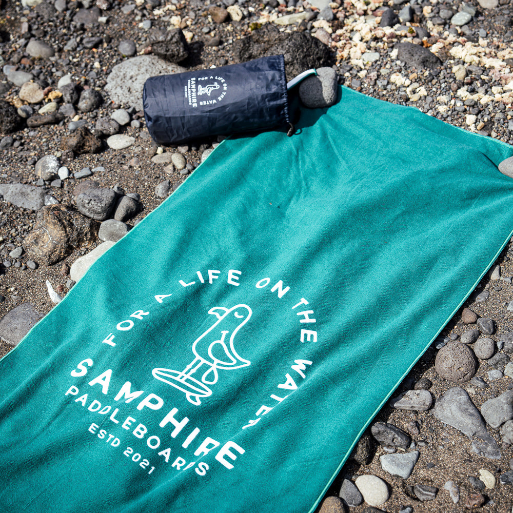 Samphire Sammy Quick Dry Beach Towel (Sea Green)