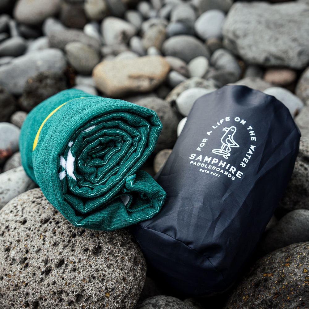 Samphire Sammy Quick Dry Beach Towel (Sea Green)