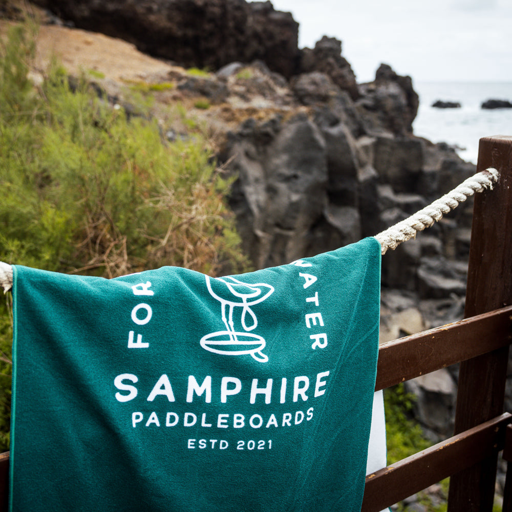 Samphire Sammy Quick Dry Beach Towel (Sea Green)