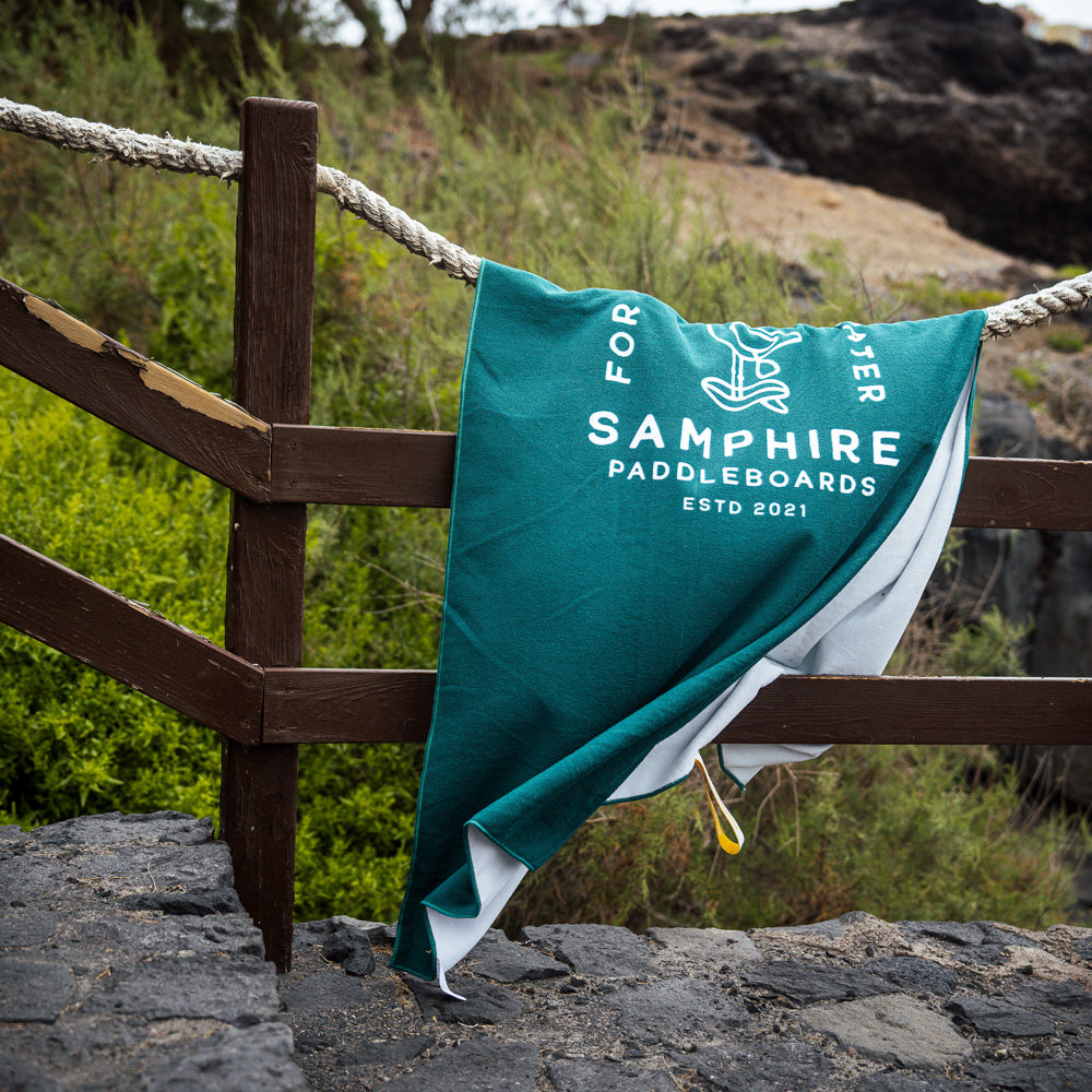 Samphire Sammy Quick Dry Beach Towel (Sea Green)