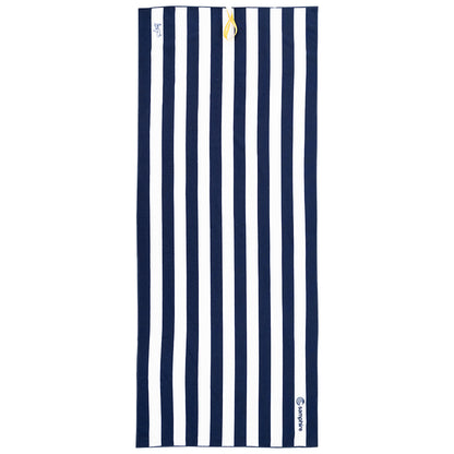 Samphire Stripes Quick Dry Beach Towel (Atlantis Navy)