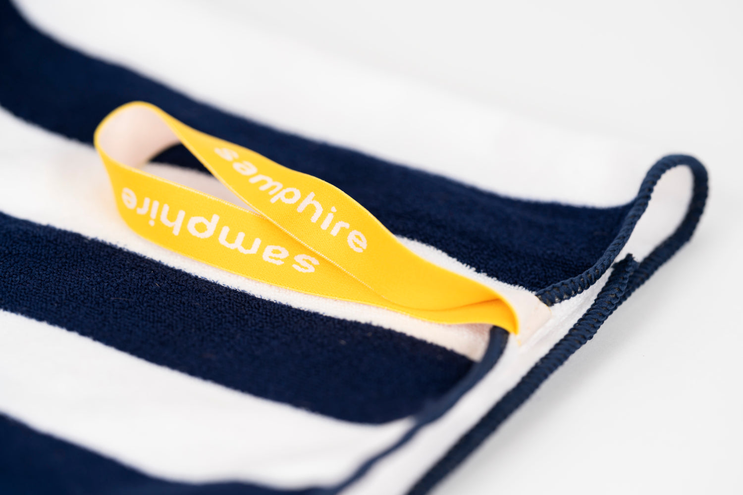Samphire Stripes Quick Dry Beach Towel (Atlantis Navy)