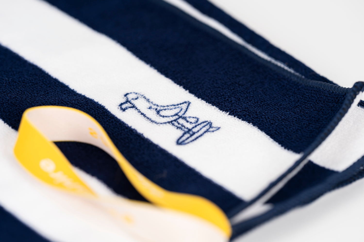Samphire Stripes Quick Dry Beach Towel (Atlantis Navy)