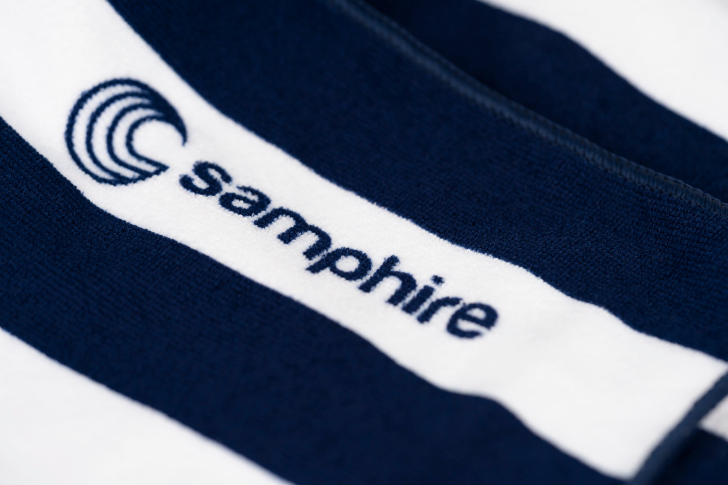 Samphire Stripes Quick Dry Beach Towel (Atlantis Navy)