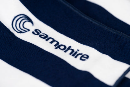 Samphire Stripes Quick Dry Beach Towel (Atlantis Navy)