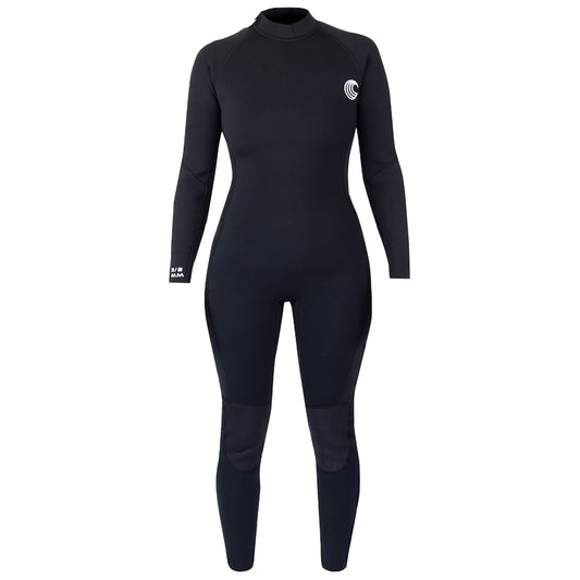 Womens 3/2 Back Zip Surf Wetsuit (Black)