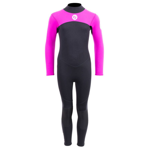SUP Warehouse - Two Bare Feet - Kids Thunderclap 2.5mm Full Wetsuit (Black/Pink)
