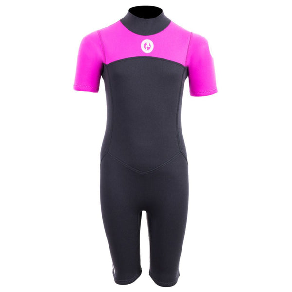 SUP Warehouse - Two Bare Feet - Kids Thunderclap 2.5mm Shorty Wetsuit (Black/Pink)