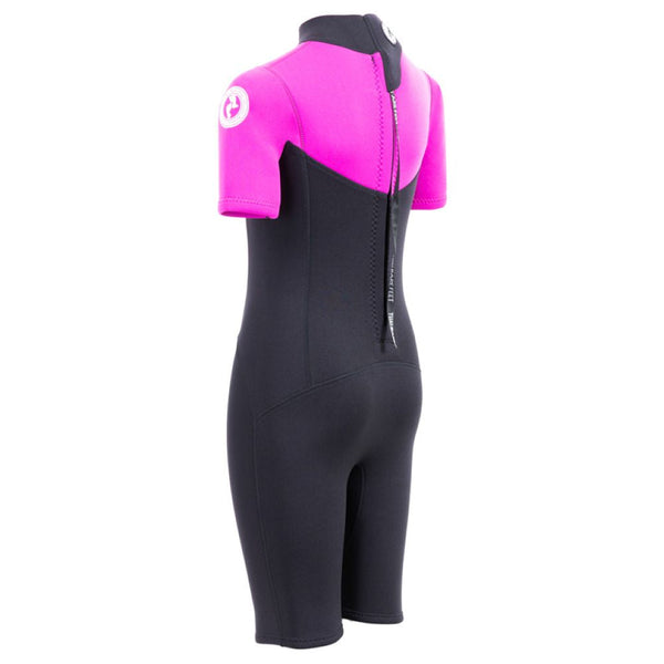 SUP Warehouse - Two Bare Feet - Kids Thunderclap 2.5mm Shorty Wetsuit (Black/Pink)