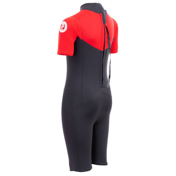 SUP Warehouse - Two Bare Feet - Kids Thunderclap 2.5mm Shorty Wetsuit (Black/Red)