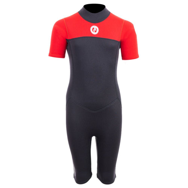 SUP Warehouse - Two Bare Feet - Kids Thunderclap 2.5mm Shorty Wetsuit (Black/Red)