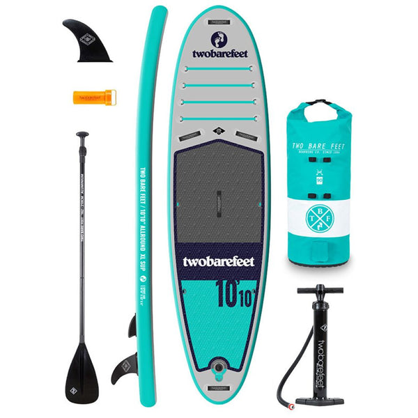SUP Warehouse - Two Bare Feet - Sport Air Allround 10'10" x 33" x 6" Inflatable SUP Starter Pack Paddleboard (Teal)