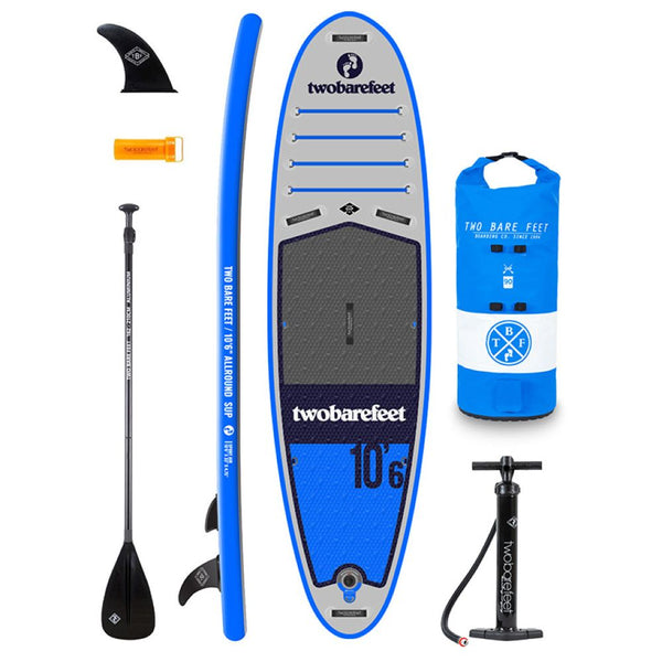 SUP Warehouse - Two Bare Feet - Sport Air Allround 10'6" x 33" x 4.75" Inflatable SUP Starter Pack Paddleboard (Blue)