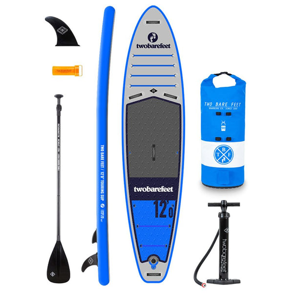 SUP Warehouse - Two Bare Feet - Sport Air Tourer 12' x 33" x 6" Inflatable SUP Starter Pack Paddleboard (Blue)