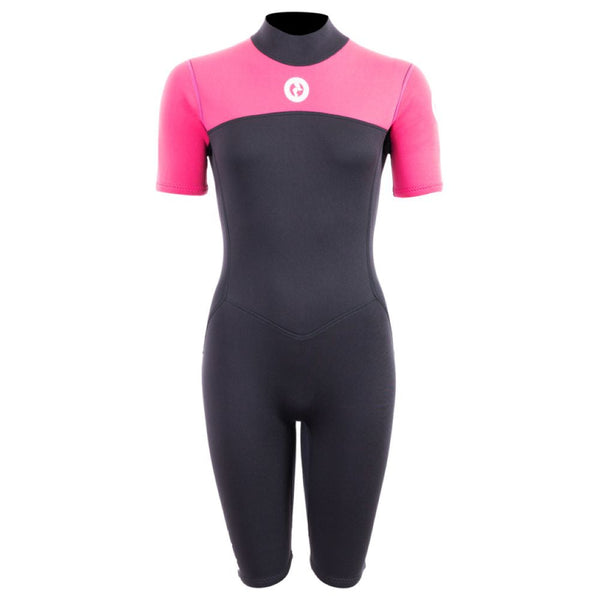 SUP Warehouse - Two Bare Feet - Womens Thunderclap 2.5mm Shorty Wetsuit (Black/Pink)