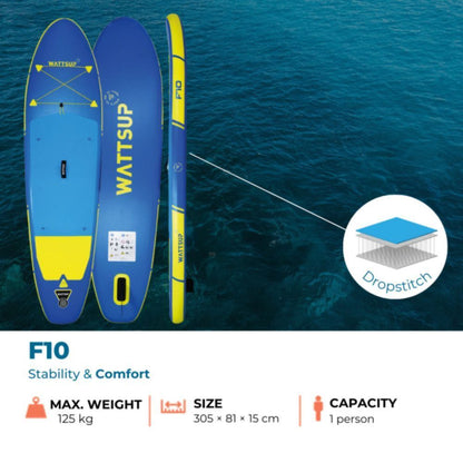 First 10 10 Paddleboard (Blue/Yellow)