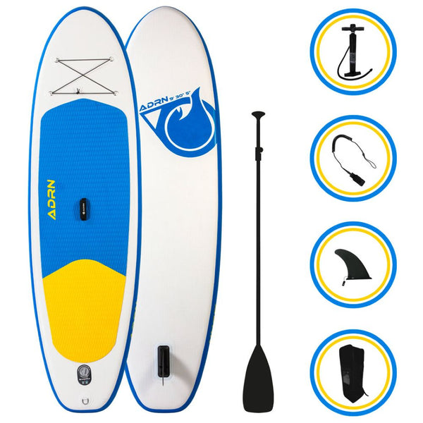 Starter 9'0 aufblasbares SUP-Paket (Weiß/Blau)