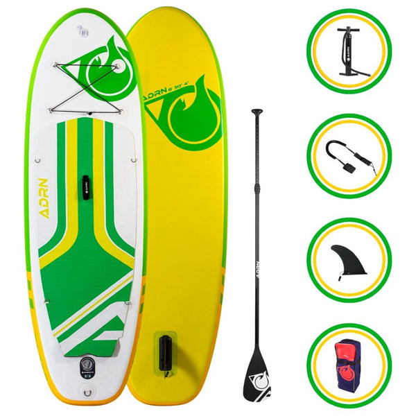 Fader 8' Aufblasbares SUP-Paket (Gelb/Grün)