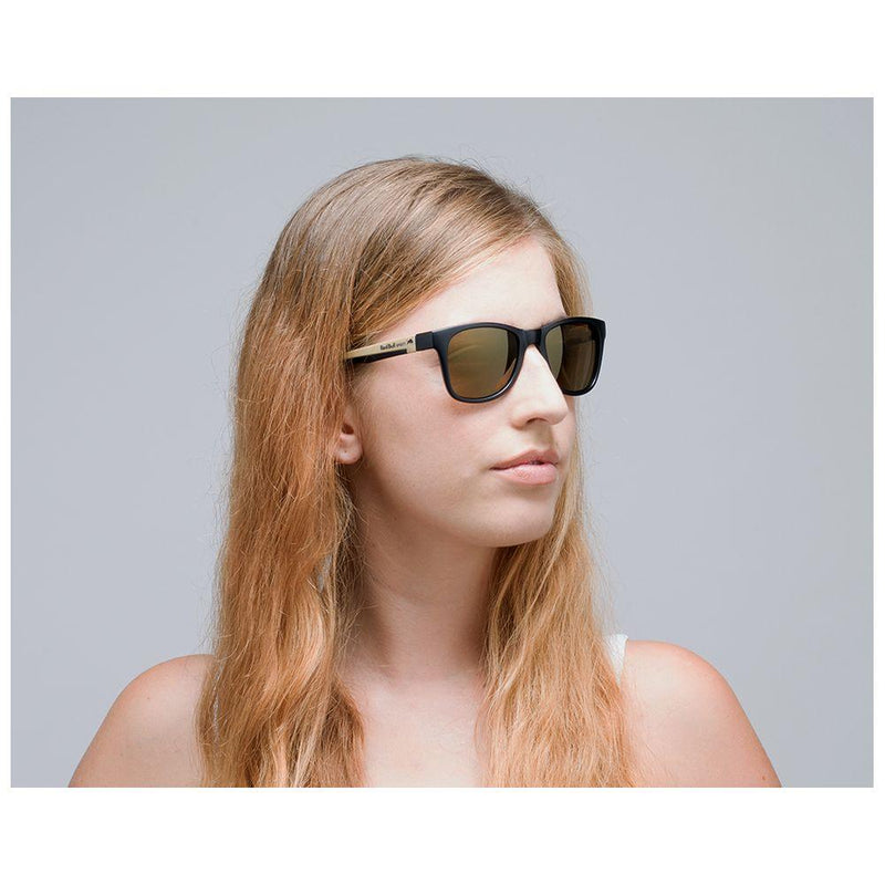 Indy Polarisierte Sonnenbrille (Schwarzgold/Braun)
